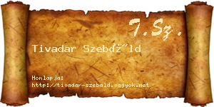 Tivadar Szebáld névjegykártya